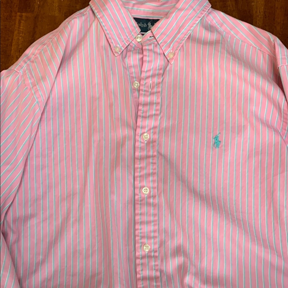 Polo by Ralph Lauren Pink Striped Men's Shirt